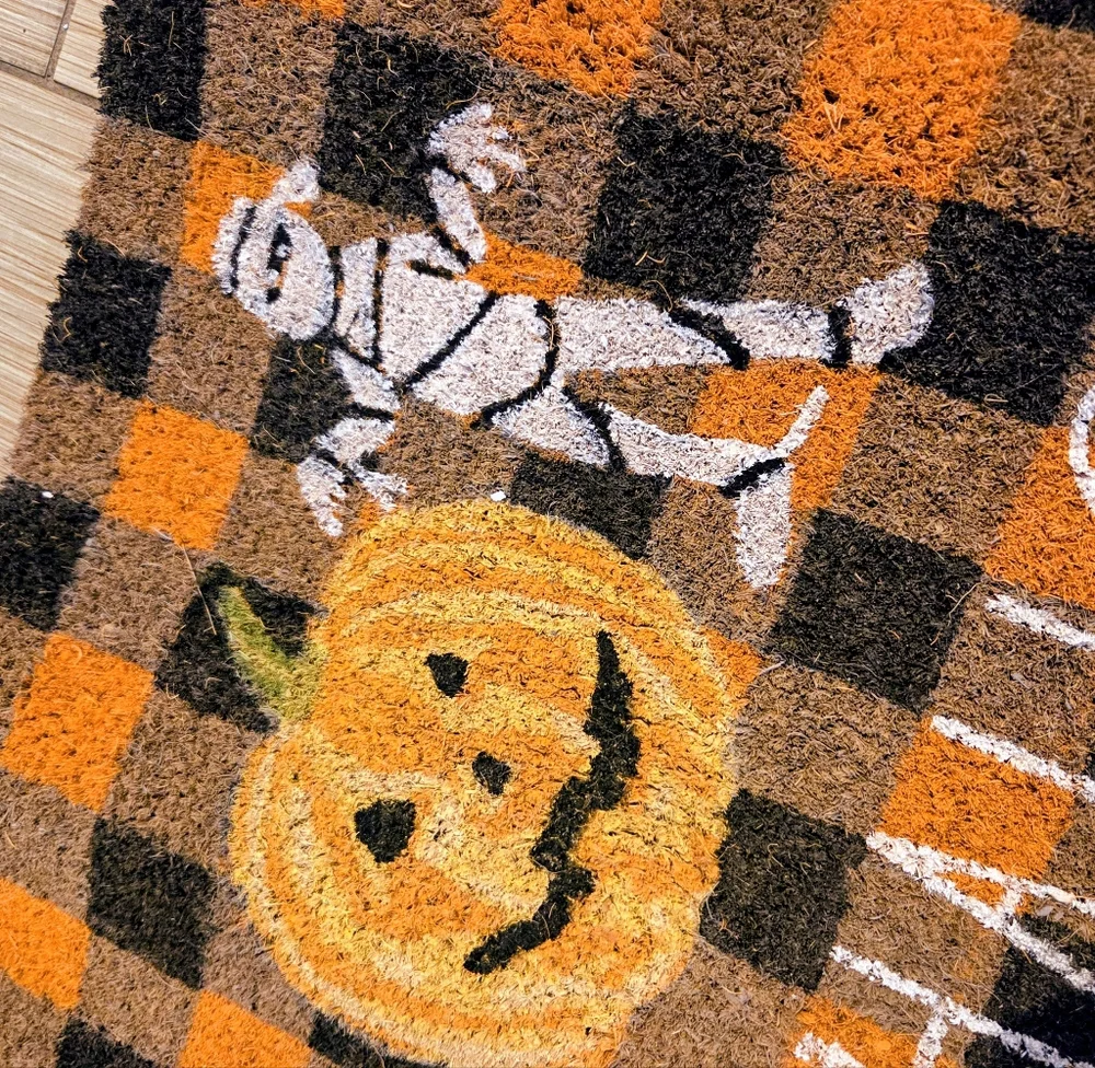 Rae Dunn orange spooky