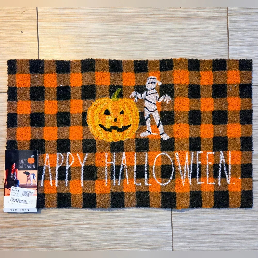 Rae Dunn black pumpkin coir