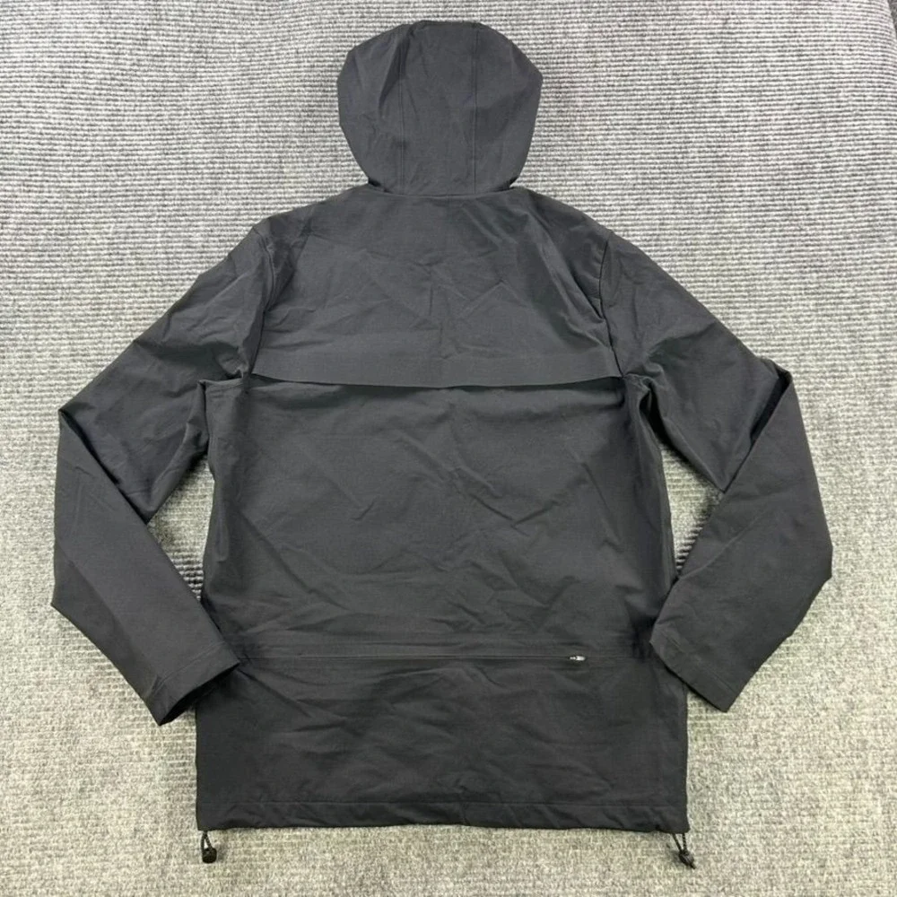 Outdoor Voices Black Full Zip Hooded Jacket Men Small Lightweight Athleisure Gym