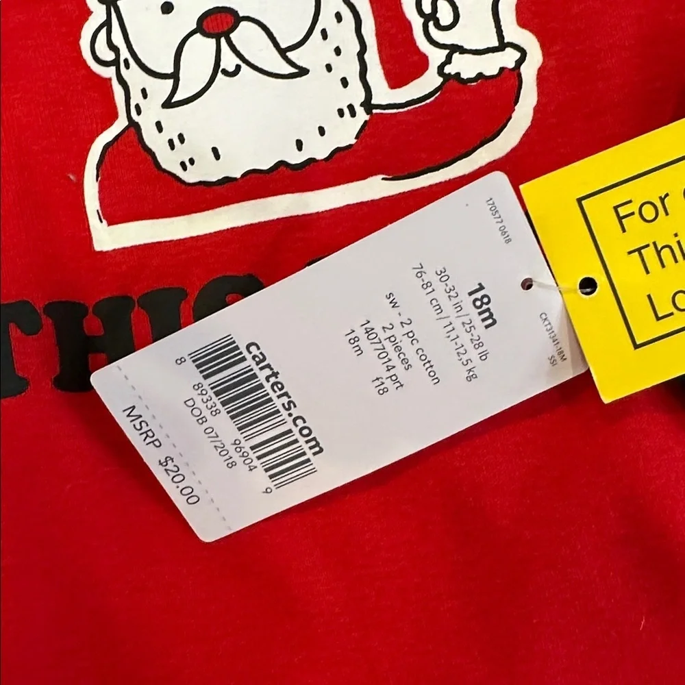 NWT Carter’s Christmas Pajama Set Size 18 Months