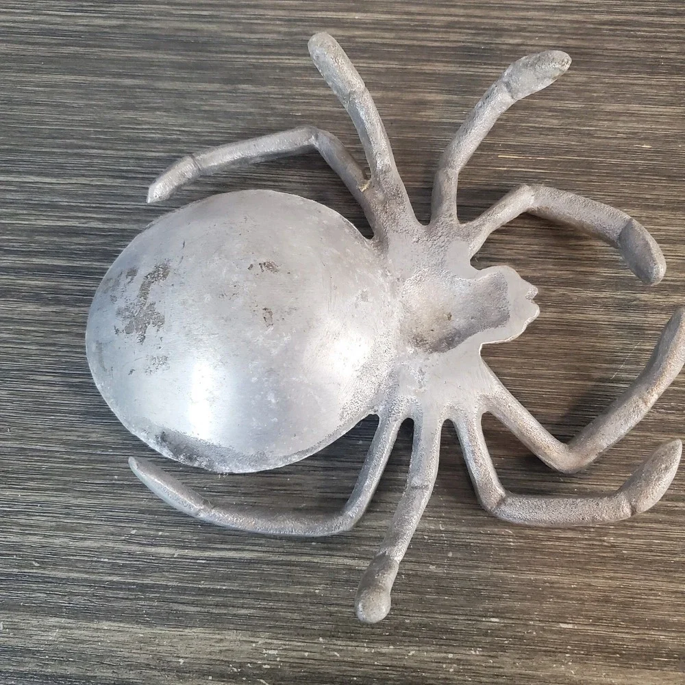 Pewter Large Spider Candy Trinket Dish 9