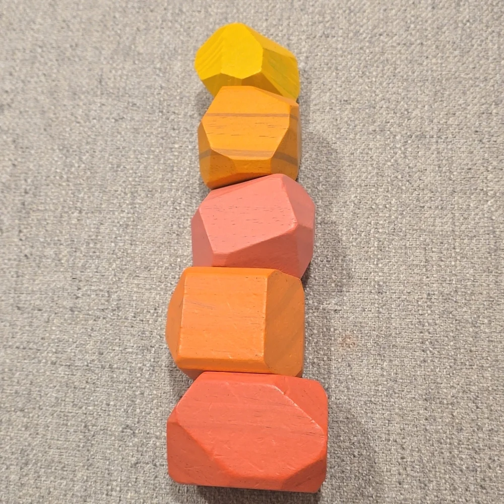 LOVEVERY Solid Wood Stacking Boulders