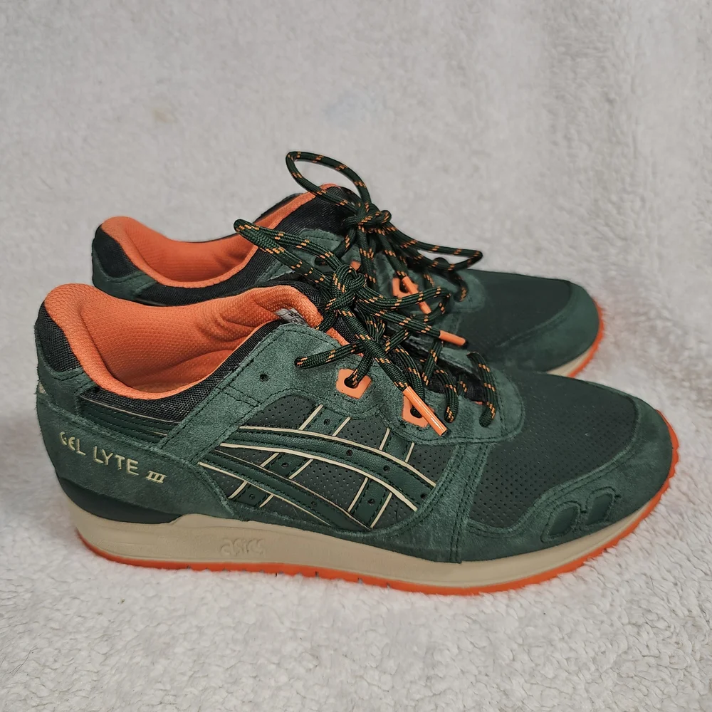 ASICS Gel Lyte III Green and Orange Men's Shoes