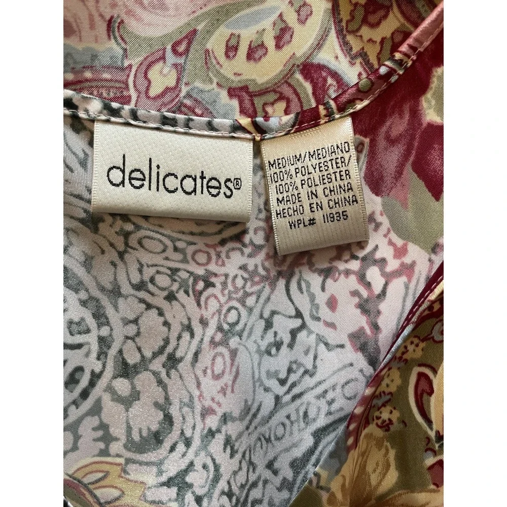 Delicates Satin Slip Nightgown‎ With Matching Robe. Medium. Pajama Set.