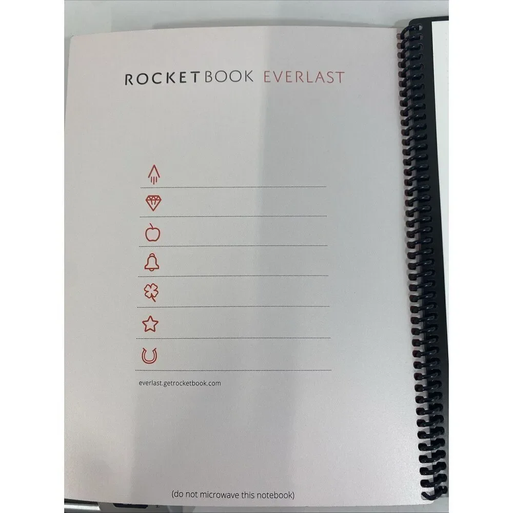 Rocketbook EVR-LR Reusable Wirebound Notebook - Red 8.5” X 11”‎