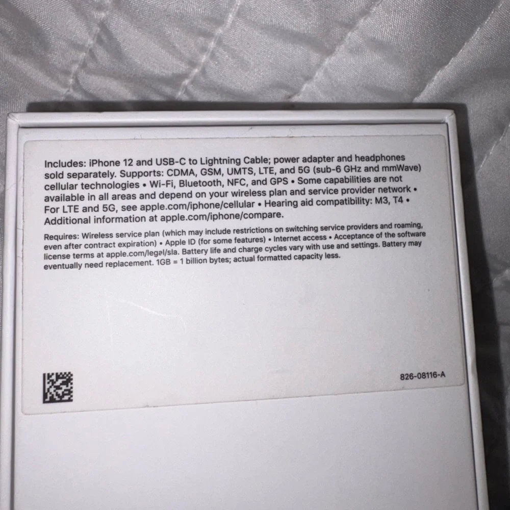 Apple iPhone 12 in Black 256GB