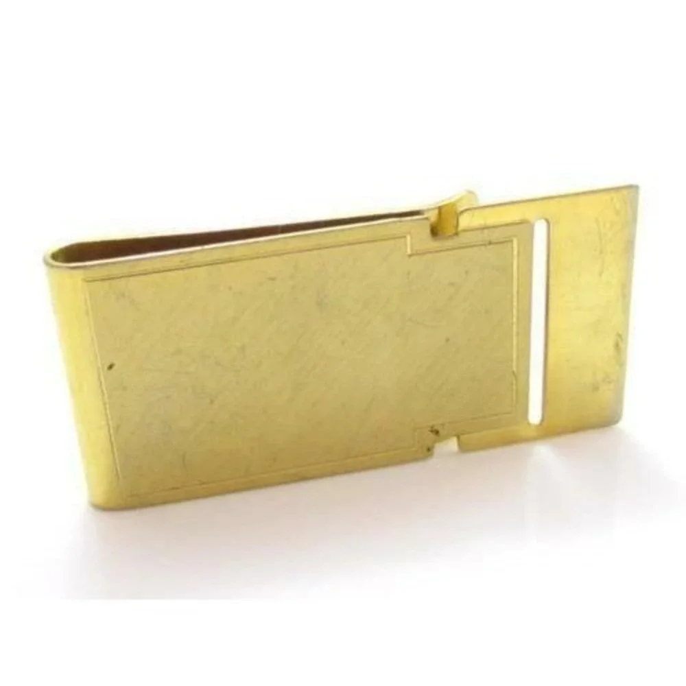 Vintage Classic Gold Plated‎ Money Clip*Men's Jewelry Accoutrement