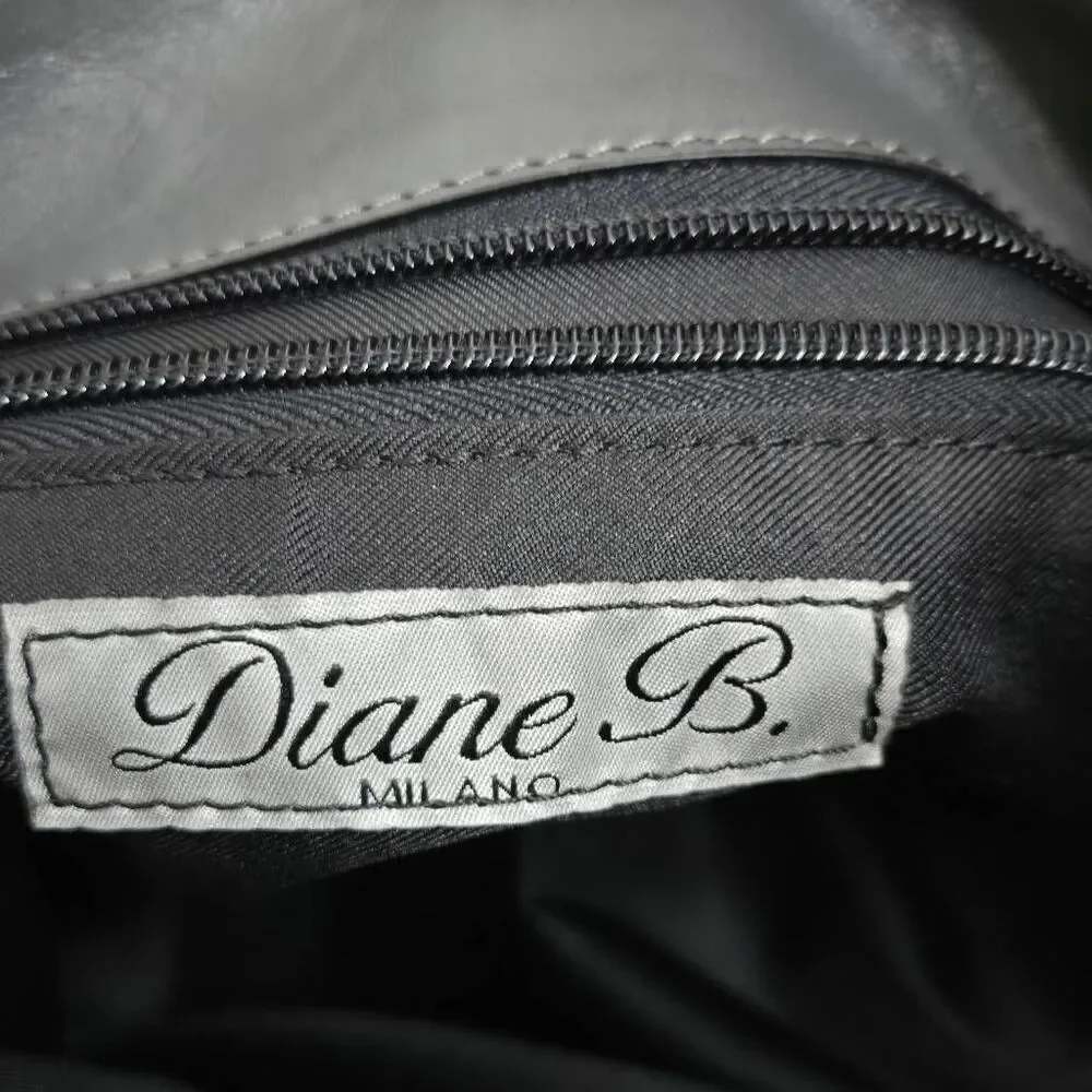 Diane B. Leather Suede Hobo Purse Bag