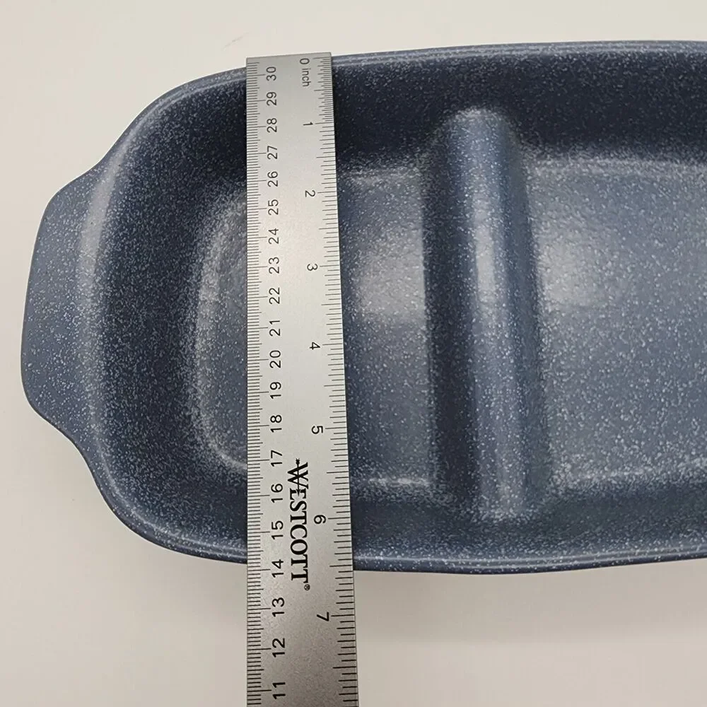 Azul Portugal Speckle Blue Casserole Dish Ceramic Bakeware WSP 12x6.5