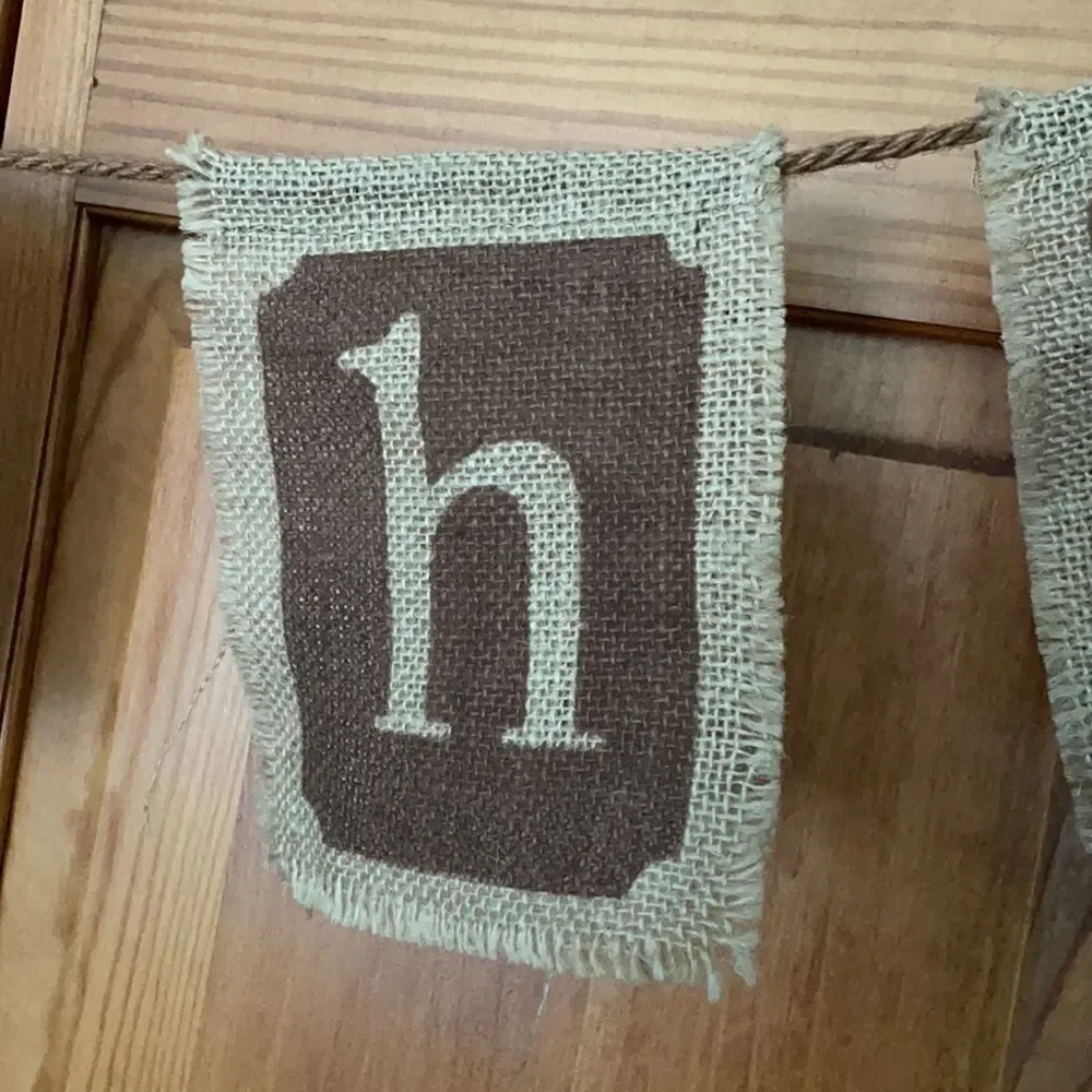 N/A burlap banner
