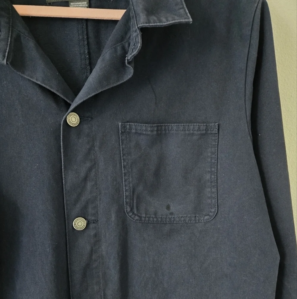 French Connection Mens Utility Canvas 100% cotton‎ Jacket Marine size XL in Navy