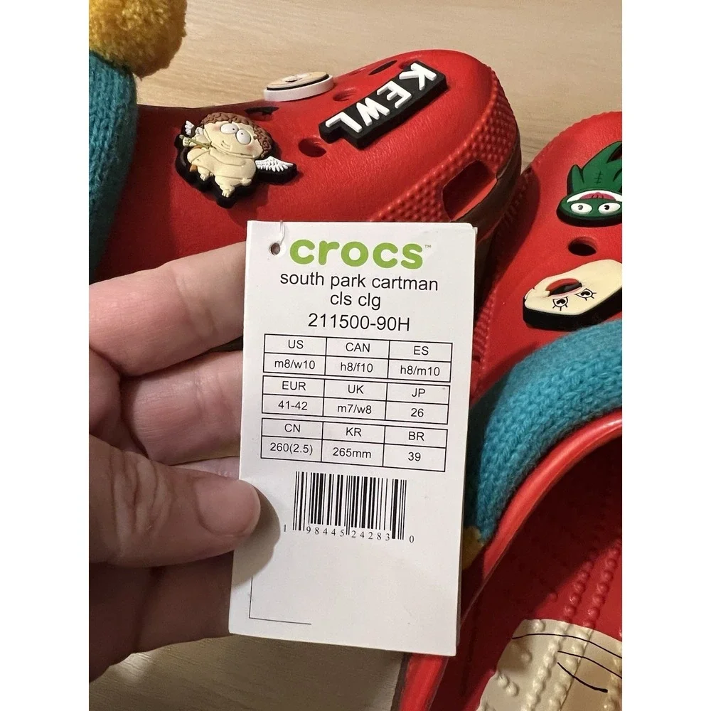 Crocs Adult South Park Cartman Cls Clg Clog Men's 8, Women's 10 Red New No Box