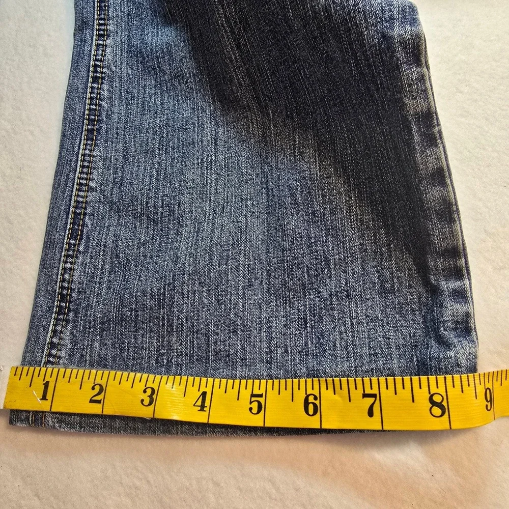 Y2K Floral‎ Embroidered Jeans Womens Sz 8 30x29 Stretch Boho Festival Twee Artsy
