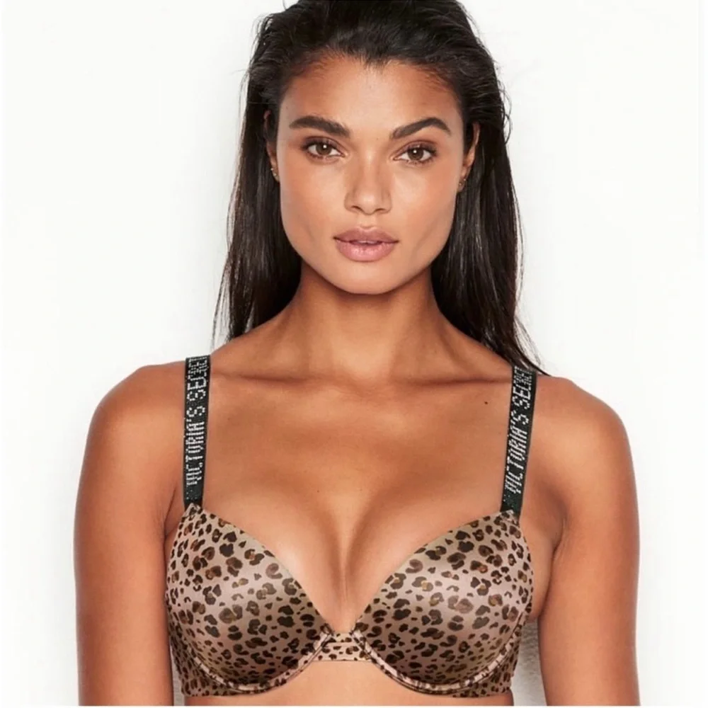Victoria's Secret Very Sexy Push Up Bra Leopard Print Size 36 DD