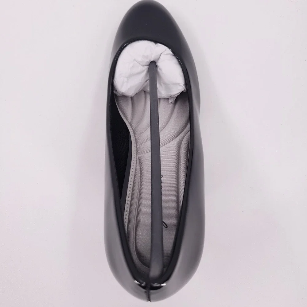 Easy Street Passion Dress Pumps Black Womens 11 M‎ Patent Slip On Classic Heels