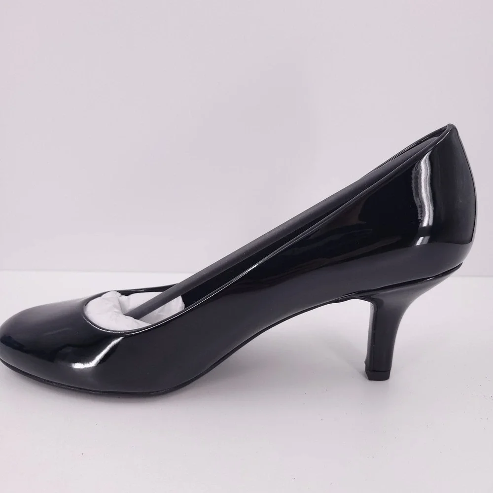 Easy Street Passion Dress Pumps Black Womens 11 M‎ Patent Slip On Classic Heels