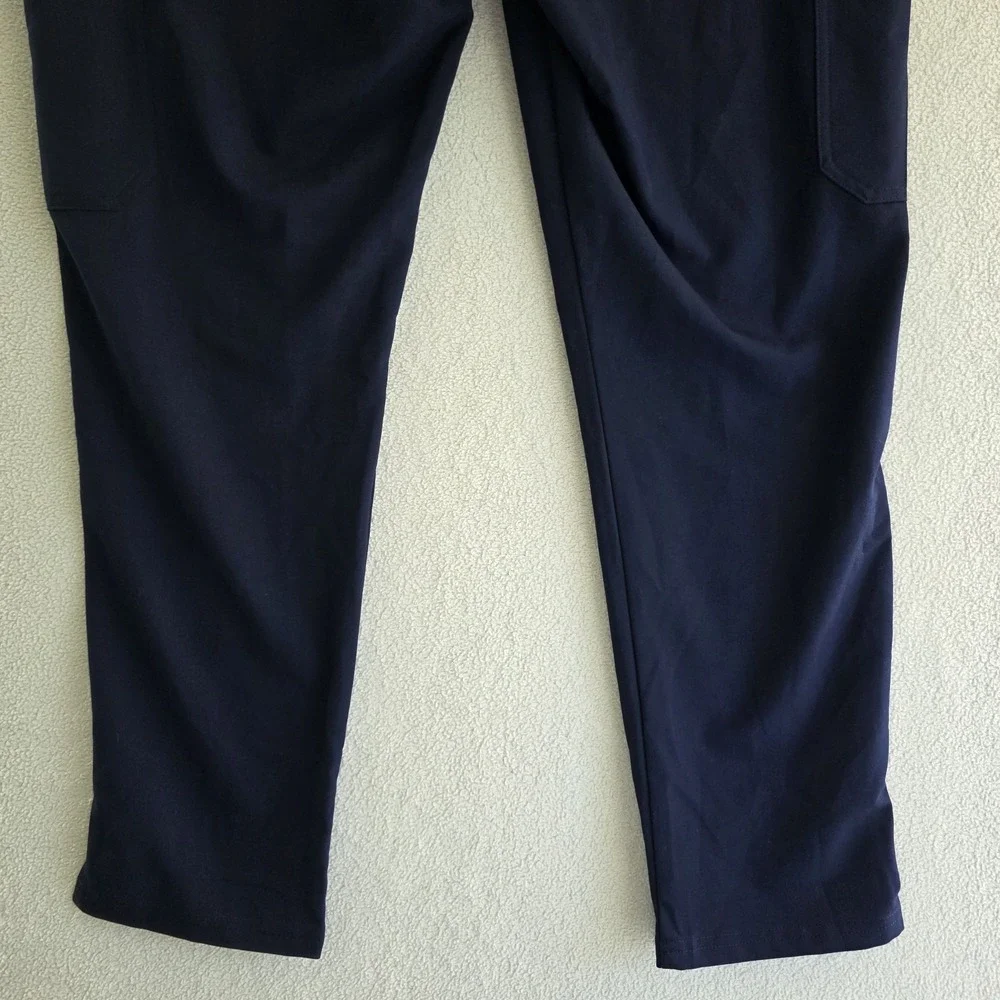FIGS Scrub Pants Navy Blue L Technical Collection Drawstring Pockets