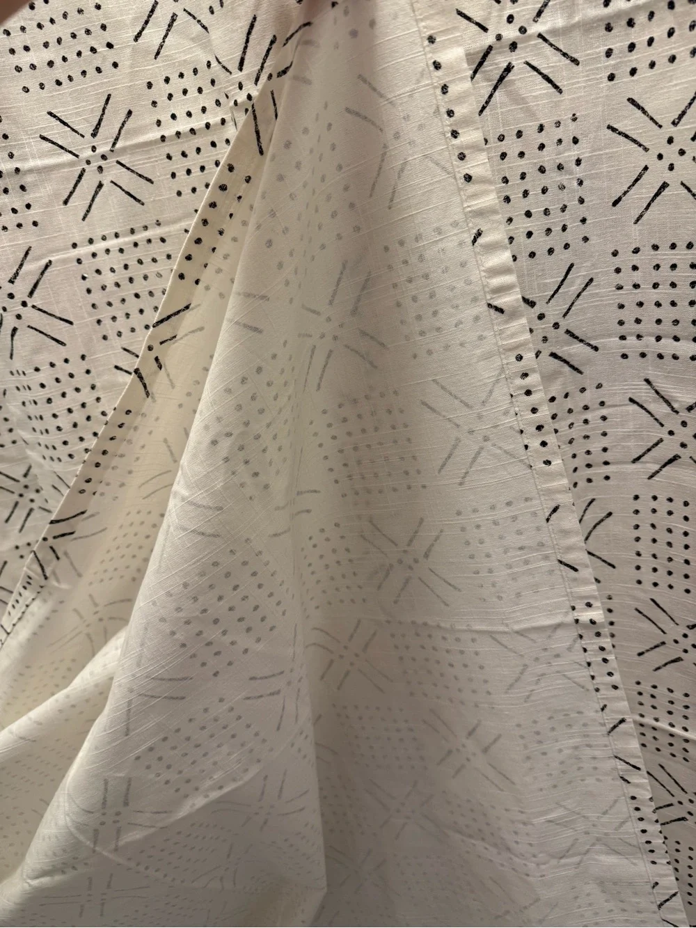 Threshold fabric shower