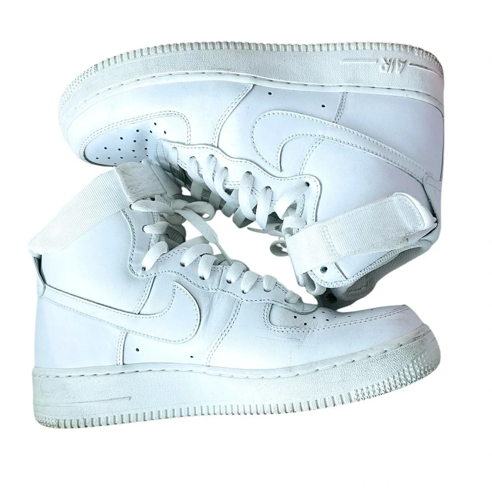 Nike Air Force 1 High White Womens 8.5 Clean Classic Sneakers