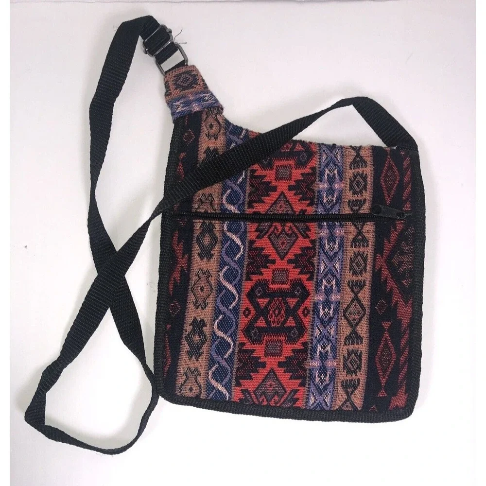 Southwestern Design Long Strap Carry Pouch for Wallet, Phones &‎ Documents