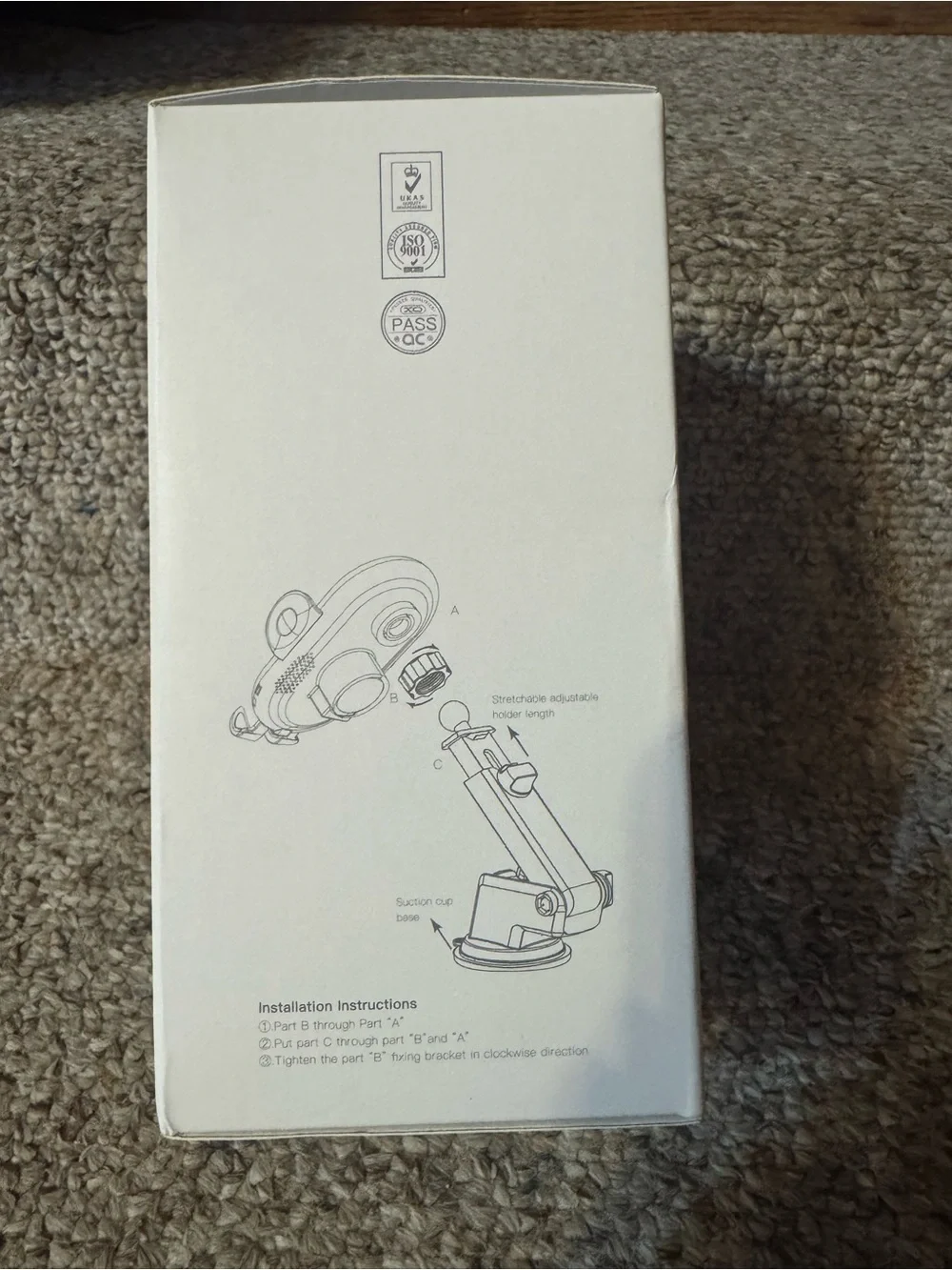15W Black Wireless Charging 2-in-1 Car Bracket