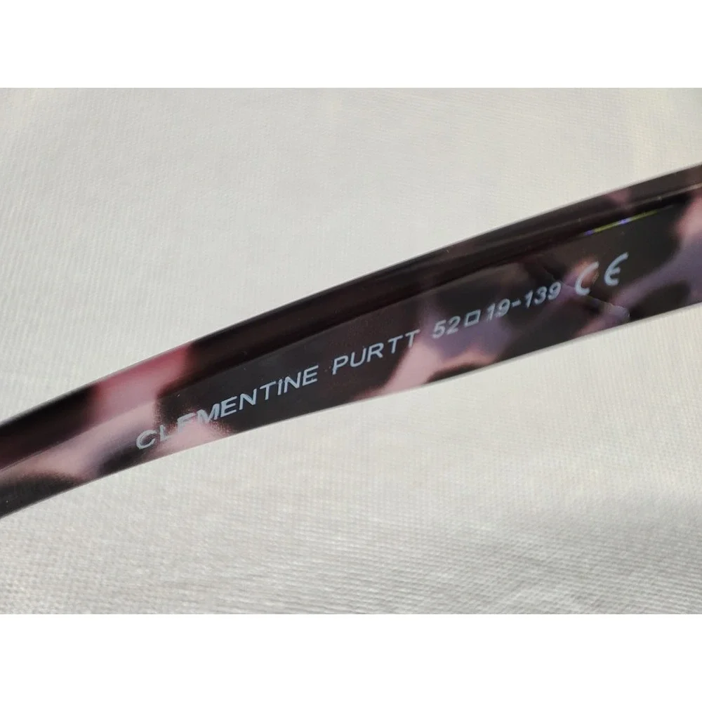 Rachel Zoe Clementine Sunglasses Women Purple Marbled‎ Tortoise Cat Eye 52mm