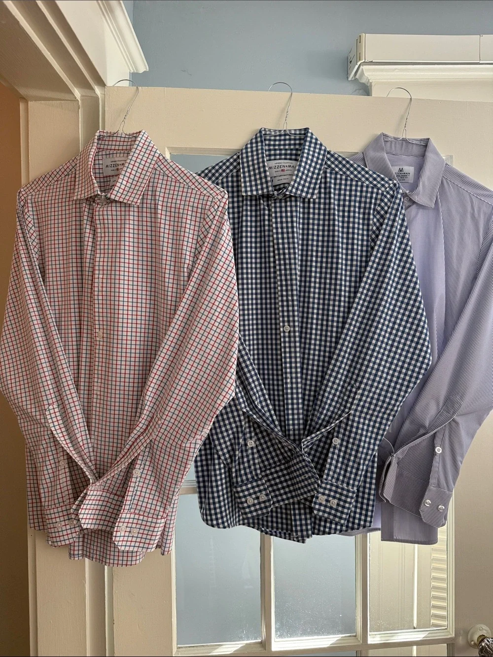 Bundle of 3! Mizzen+Main Dress Shirts - Check, Gingham, Stripe