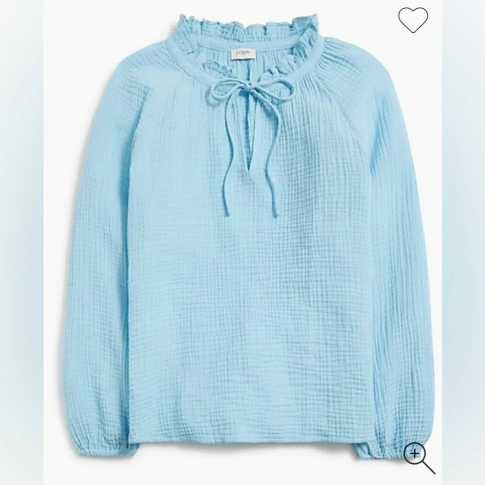 J. Crew Factory Gauze Tie-neck Top