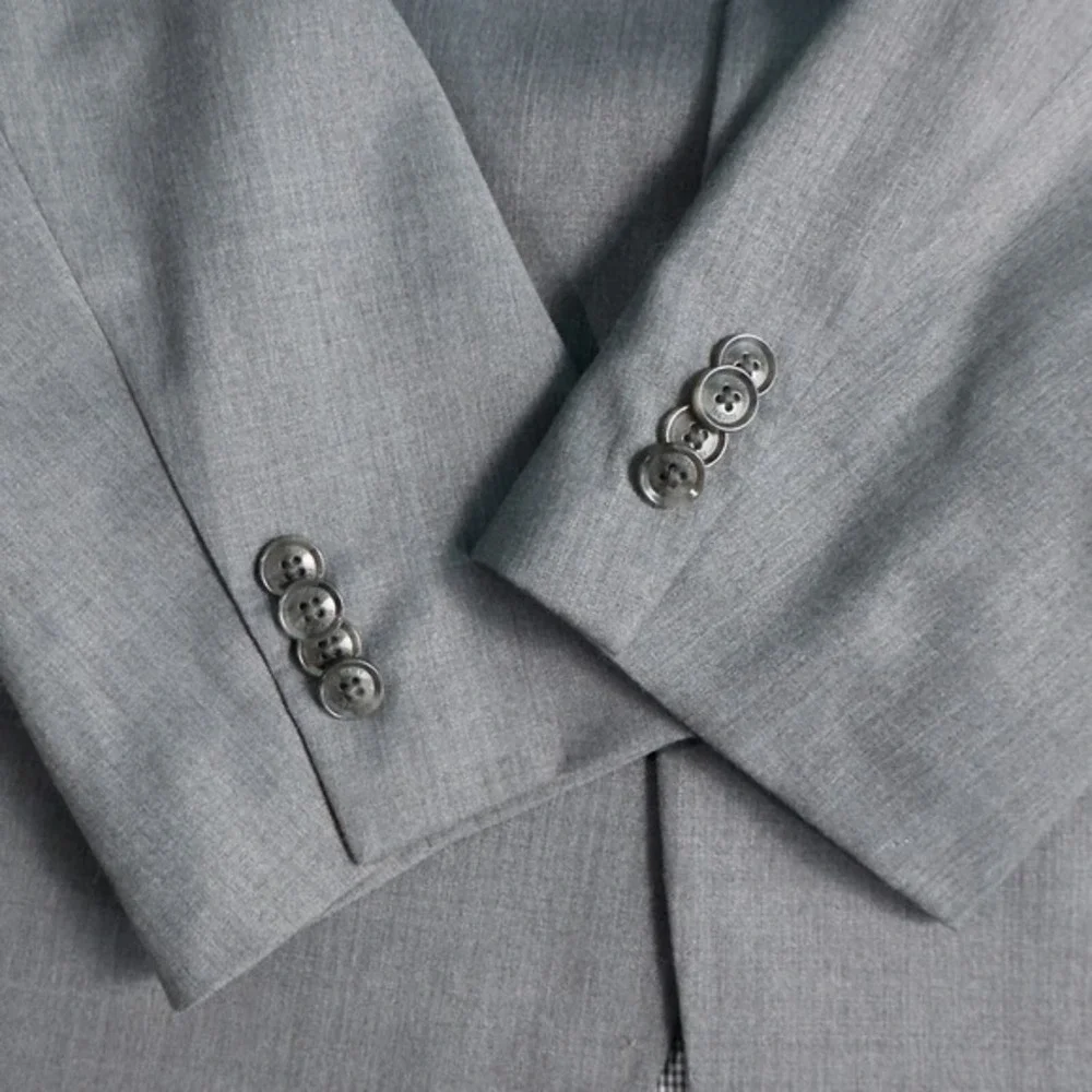 Tommy Hilfiger Wool Blend Blazer Mens 44R Gray Two Button Single‎ Breasted
