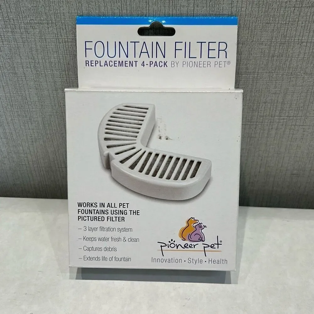NEW Pioneer Pet Fountain Filter Replacement 4-Pack