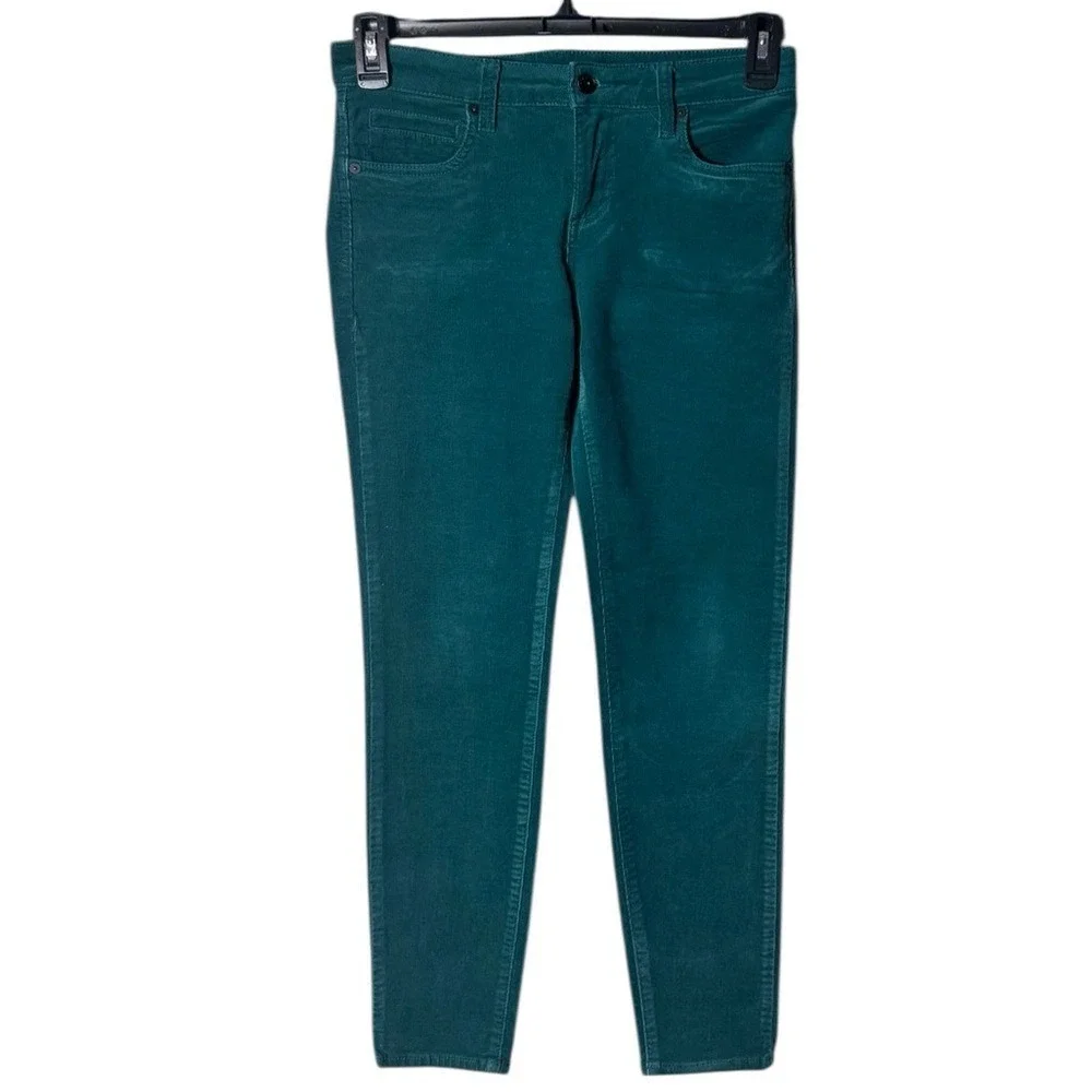 Edyson‎ Womens Velvet Pants Size 27 Festival Preppy Velour Fairy Grunge Low Rise