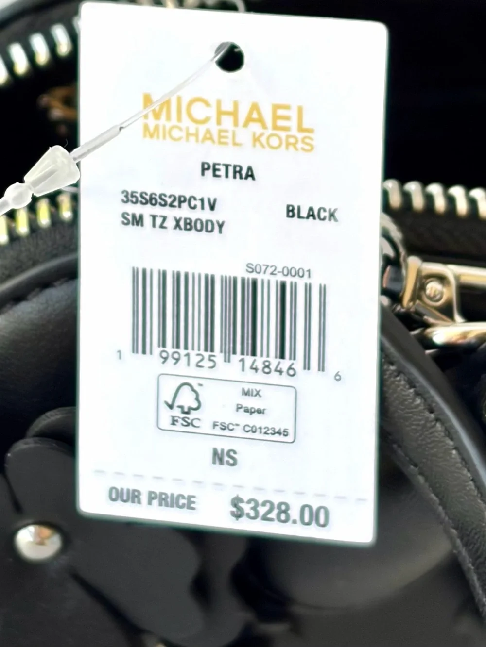 Michael Kors Black Small Floral Satchel Crossbody Black