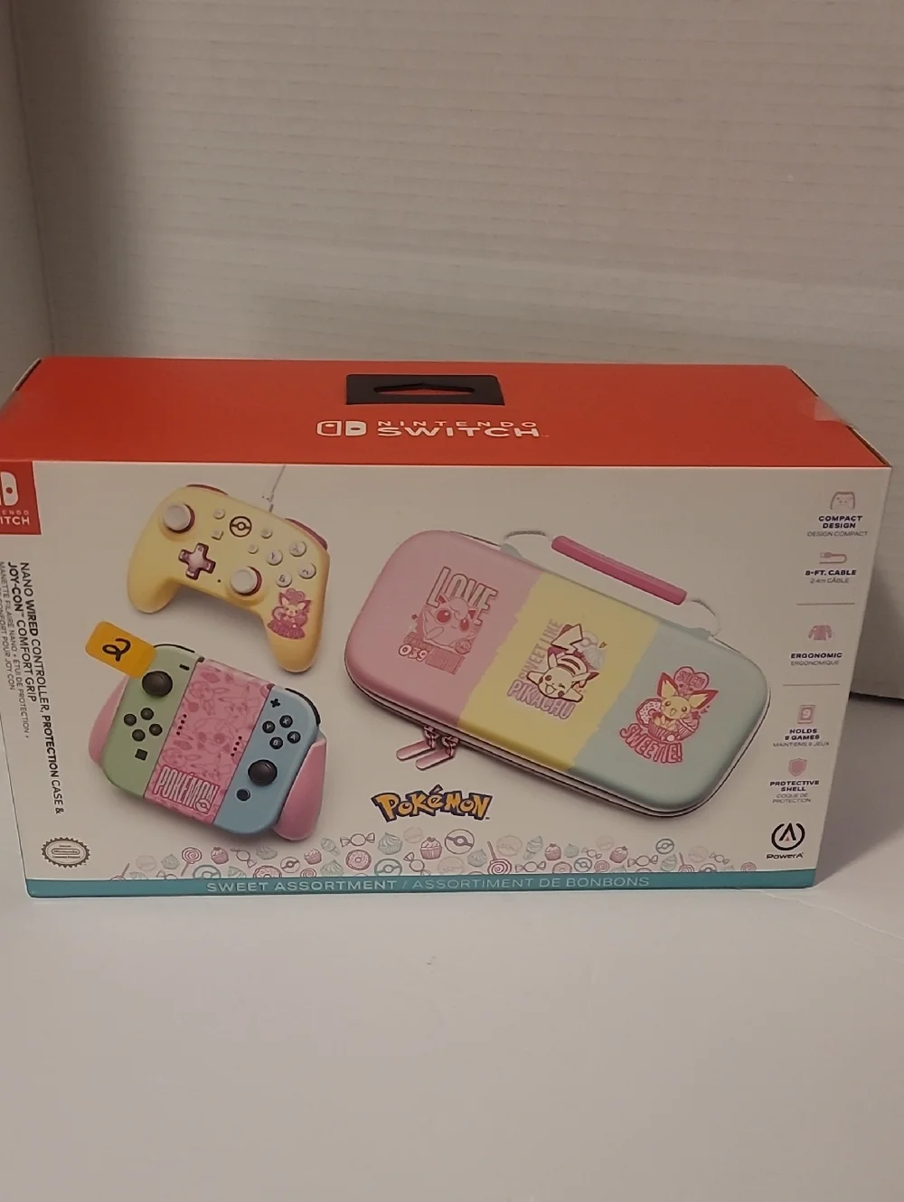 Nintendo Pastel Pokémon Travel Case & Joy-Con Controllers