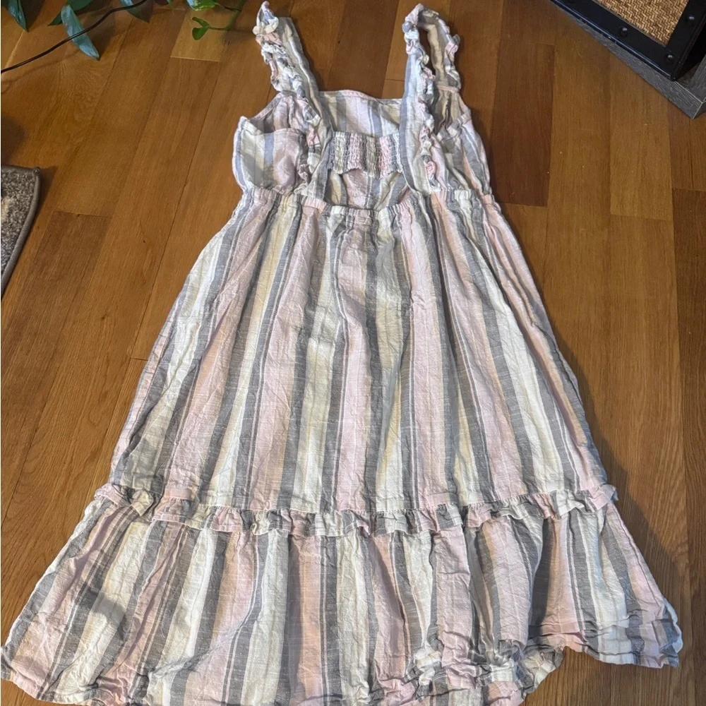 Striped Ruffle Dress​