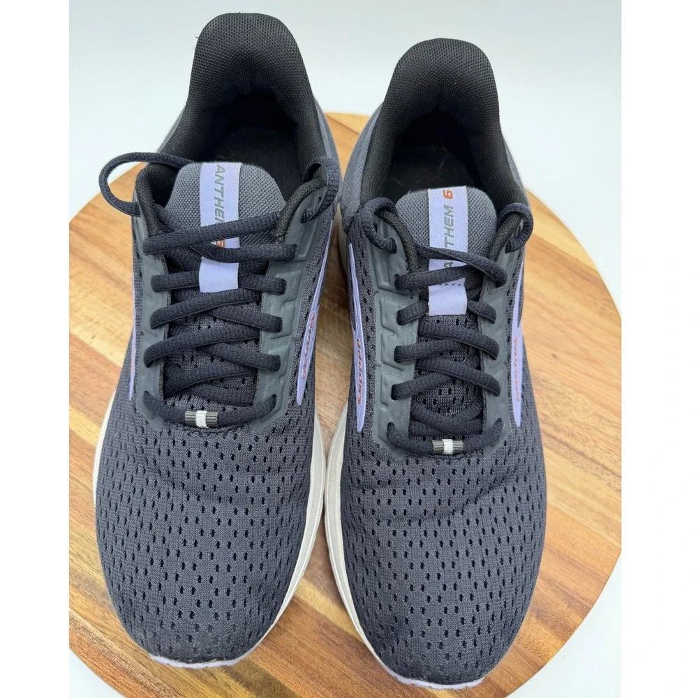 Brooks Anthem 6 Women's Size 8 Running Shoes Black Purple   0484