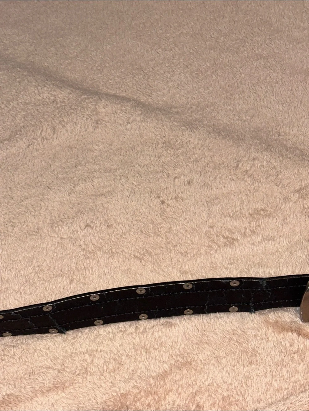 Genuine Leather Zebra Print Studded Belt – 41” Length
