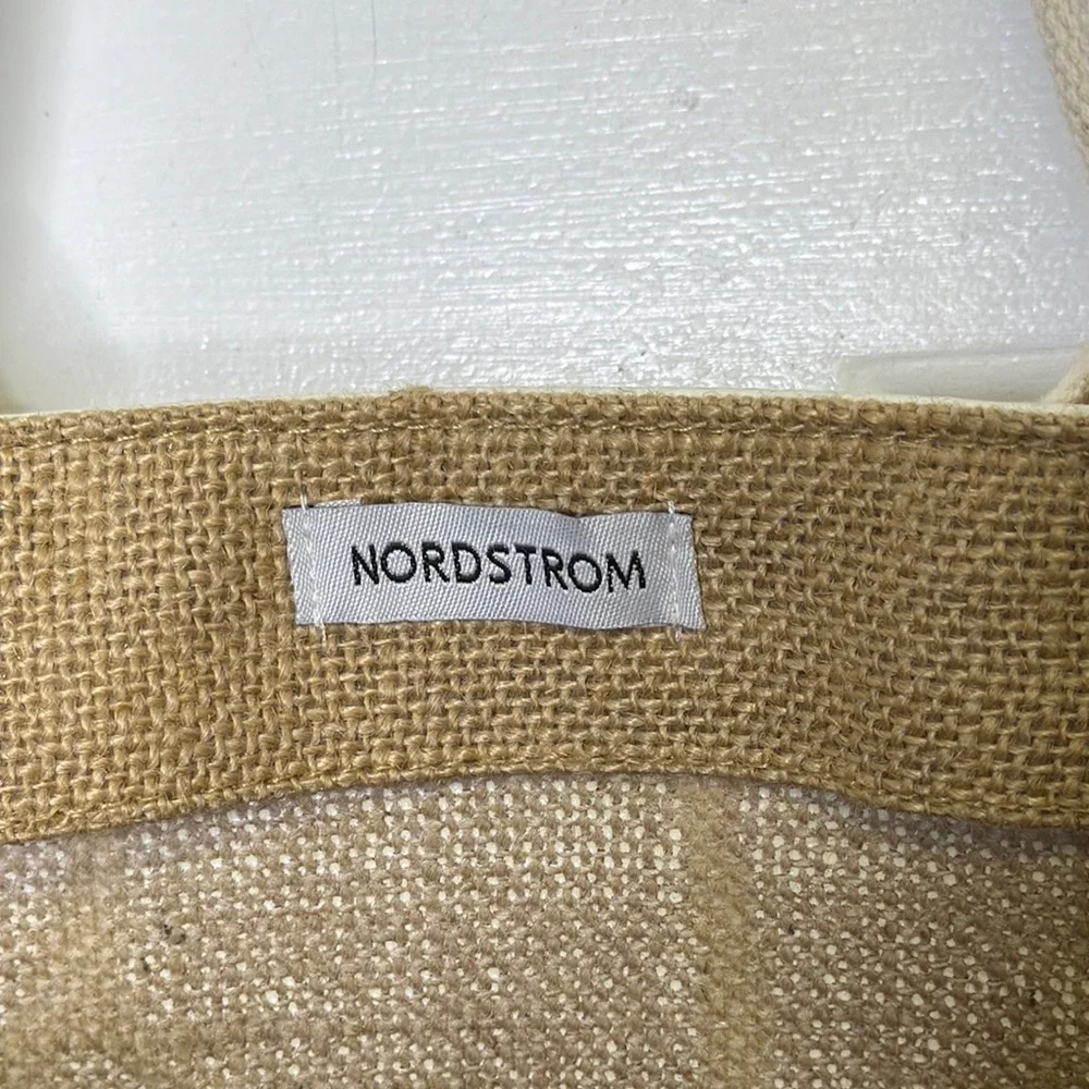 Nordstrom White and Brown Giraffe Print Tote Bag