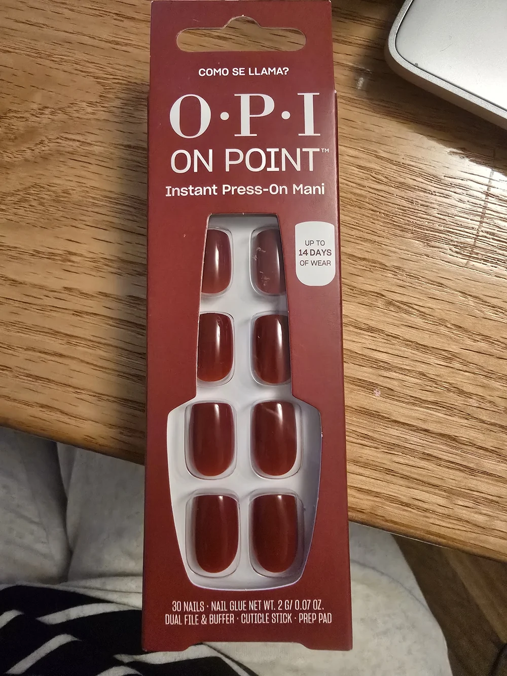 OPI On Point Instant Press-On Mani - Deep Red Gloss