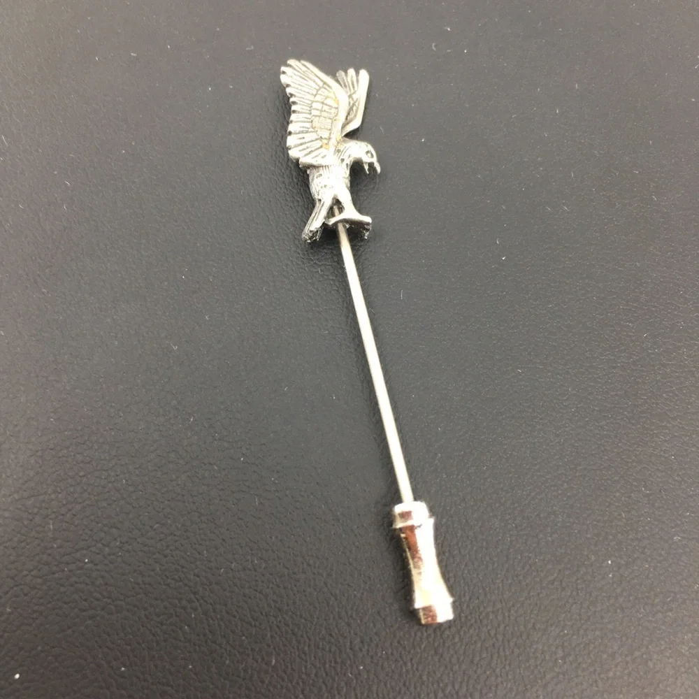 Vintage Eagle Stick Pin Silver Tone Bird Hat Pin