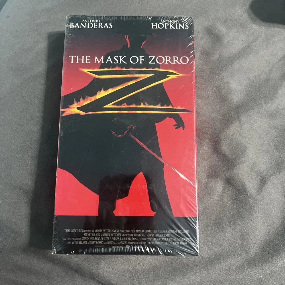 The Mask of Zorro (1998, VHS) Anthony Hopkins‎ Antonio Banderas Vintage Sealed
