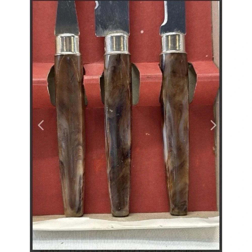 Vtg Regent Sheffield England Knives 3 Cultlery Piece Set Stainless‎ BinR