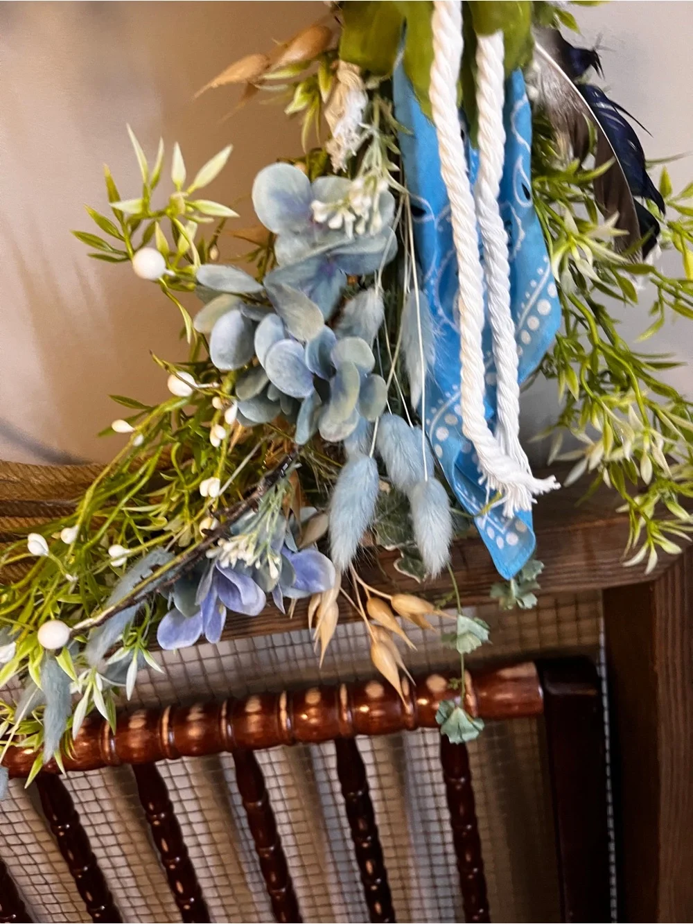 Authentic Lariat Rope Wreath Western Cottage Farmhouse Decor