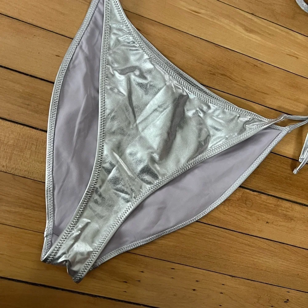 SKIMS silver metallic