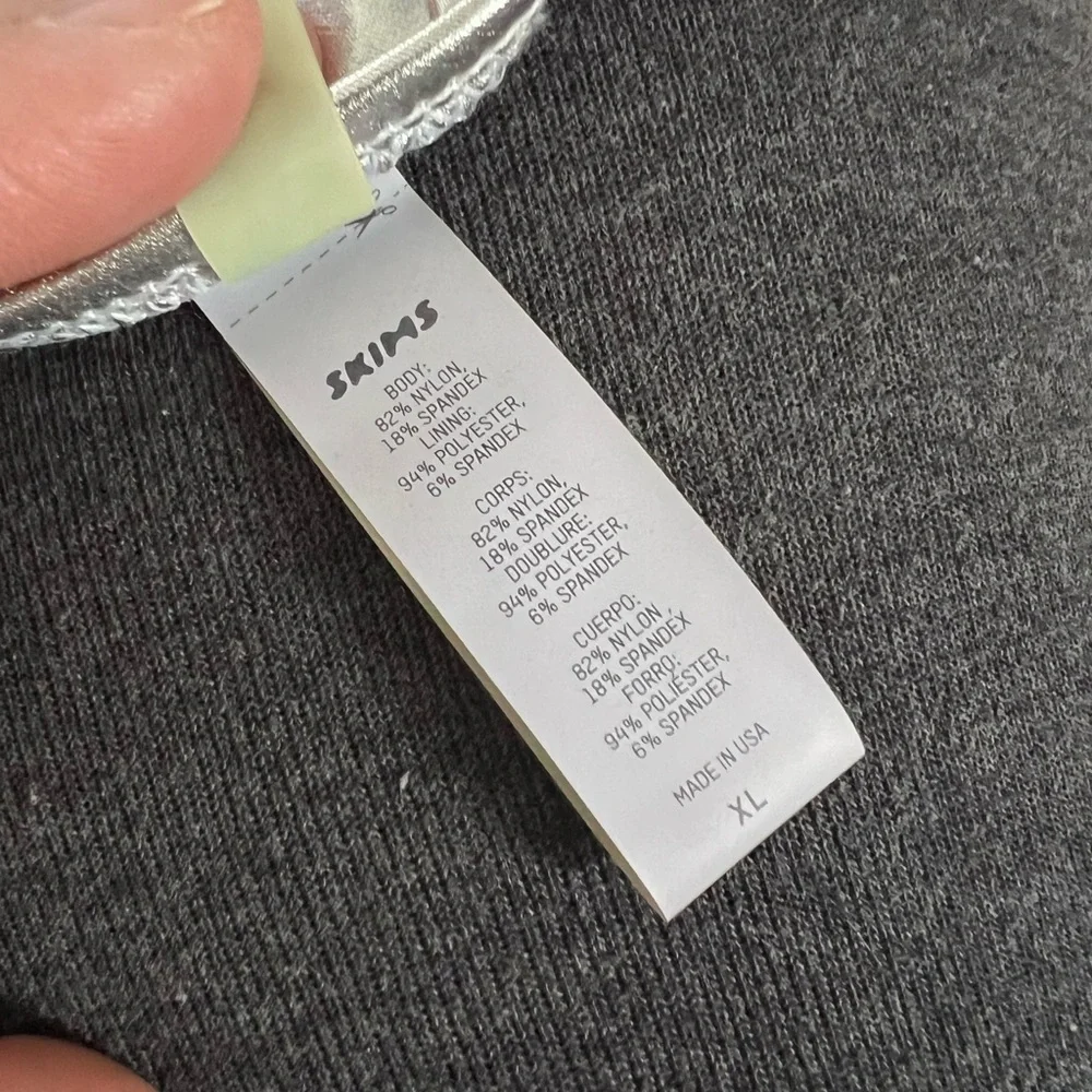 SKIMS silver metallic