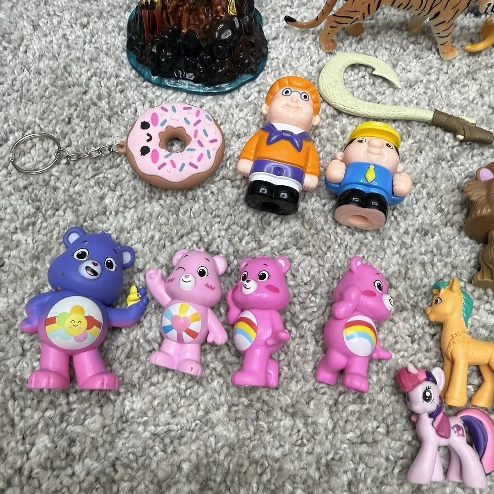 Huge lot toys figures Care Bears rabbits dogs animals and more AS IS