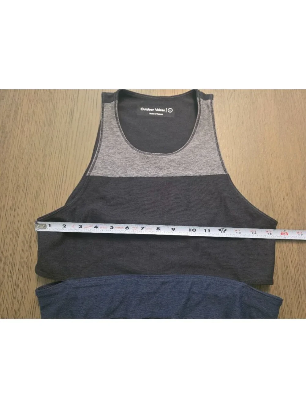 Outdoor Voices Slash Back Blue Colorblock Sports Bra L EUC