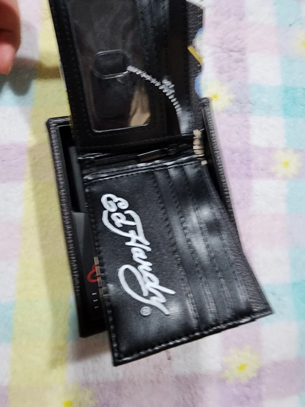 Ed Hardy Bifold Wallet Multicolor Eagle Tattoo Graphic w/ Gift Box New With Tags