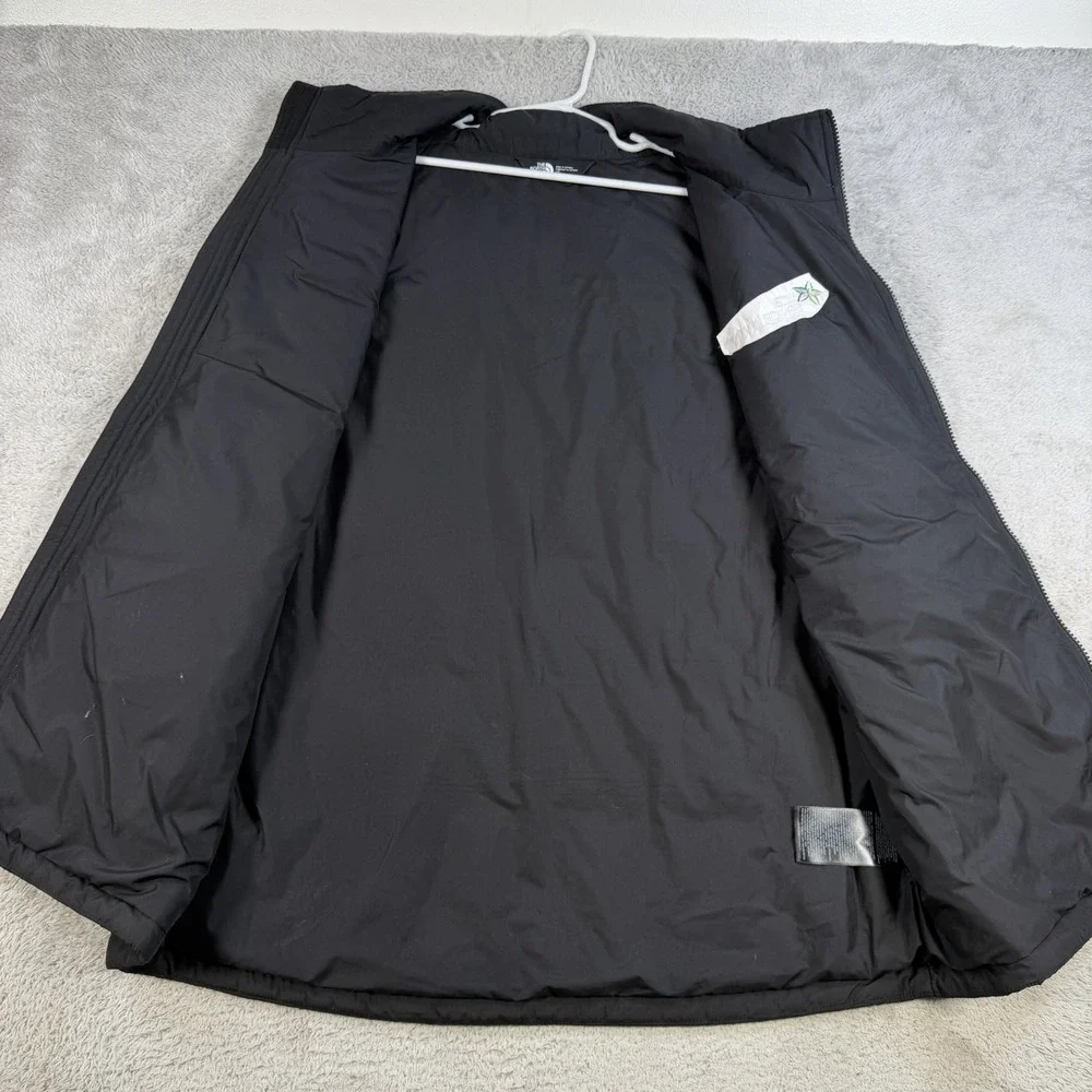 The North Face Vest Mens Large Black Puffer Insulated Lined Quilted Zip Pocket