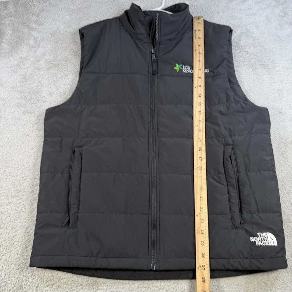 The North Face Vest Mens Large Black Puffer Insulated Lined Quilted Zip Pocket