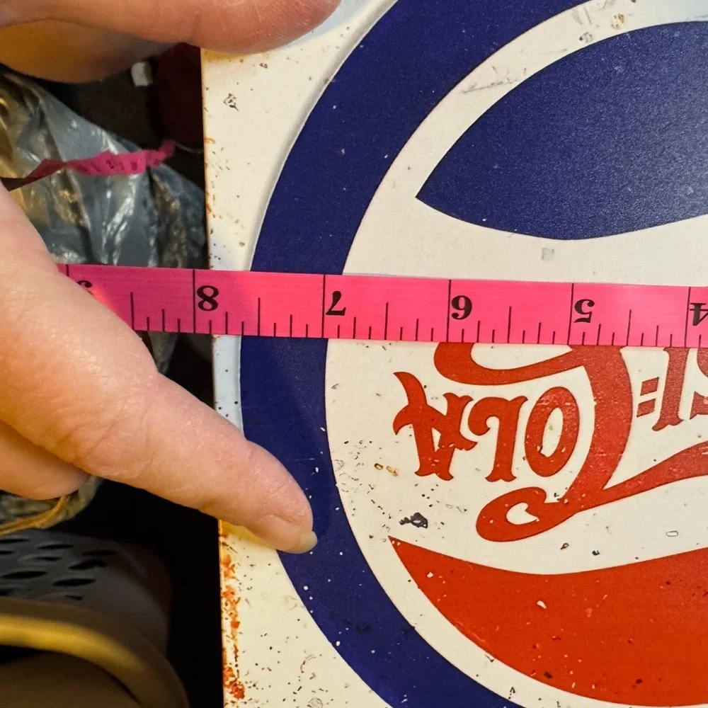 ★ Vintage Pepsi Cola Metal Advertising Sign Retro Soda Wall Decor